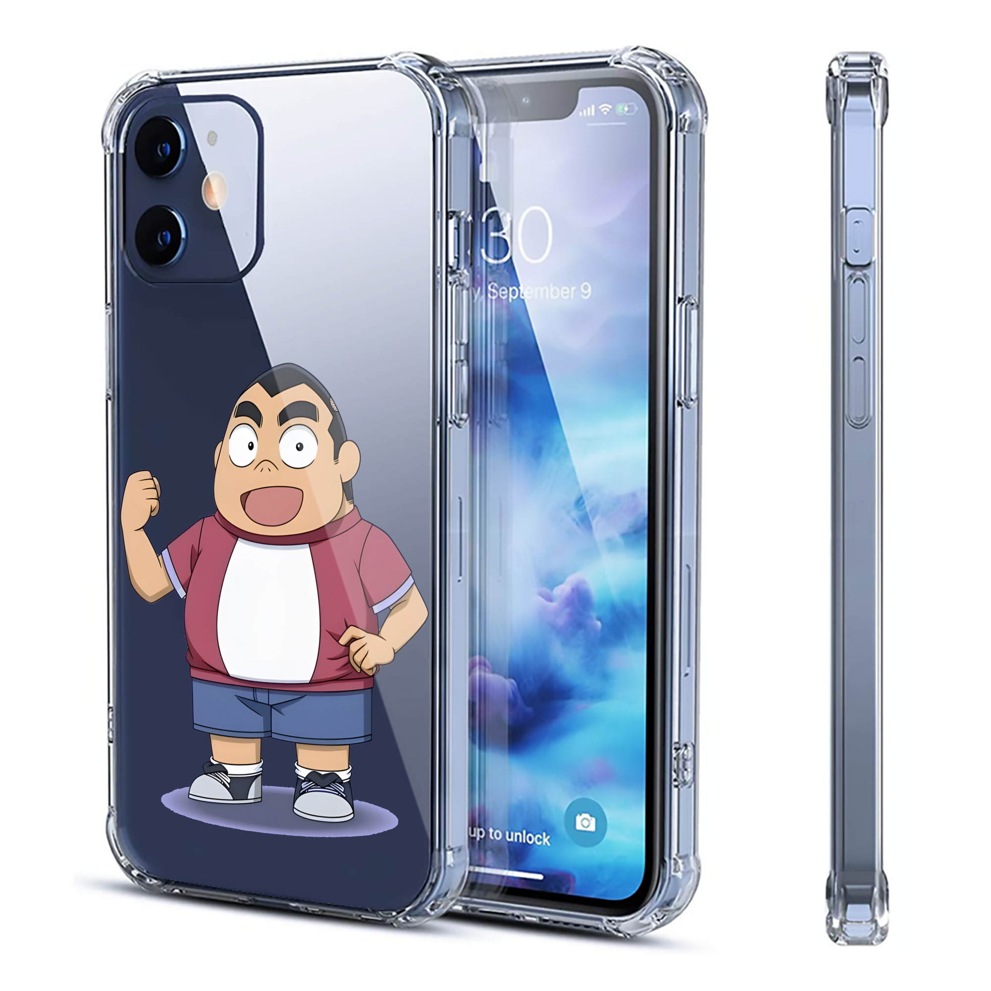 （画像用） 名探偵コナン 小嶋 元太 こじま げんた Detective Conan Kojima Genta 【iPhone 12シリーズ対応】透明スマホケース（クリアソフトケース）